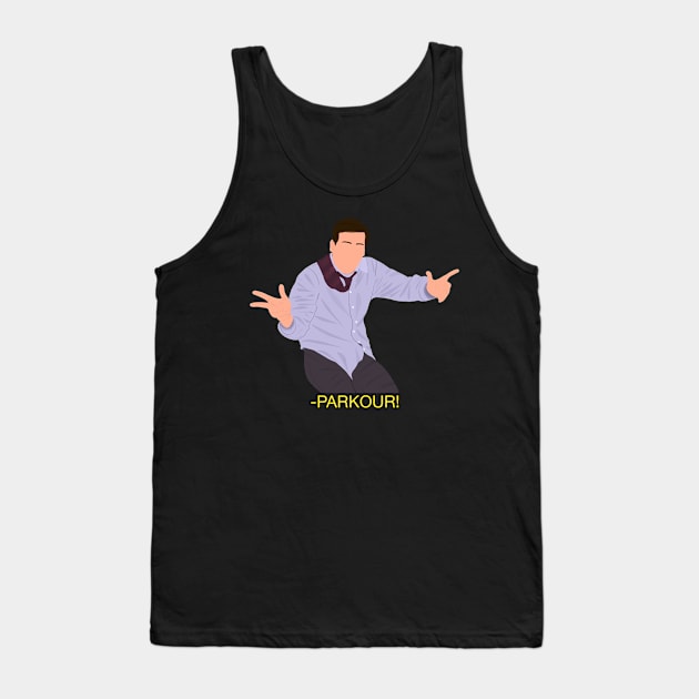 Office Michael Scott Parkour Meme Fan Art Tank Top by senaeksi